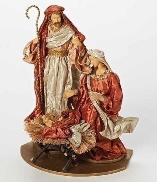 13" Vibrantly Colored Have Faith Religious Holy Family Christmas Nativity Figure - 31466945