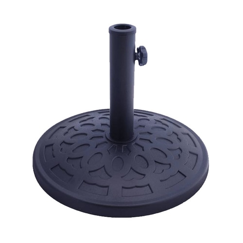 16.5" Matte Black Envirostone Outdoor Patio Umbrella Base - 13929352