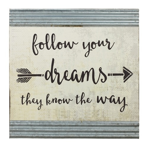 "Follow Your Dreams, They Know the Way" Hanging Wall Decor 20" - 32783837