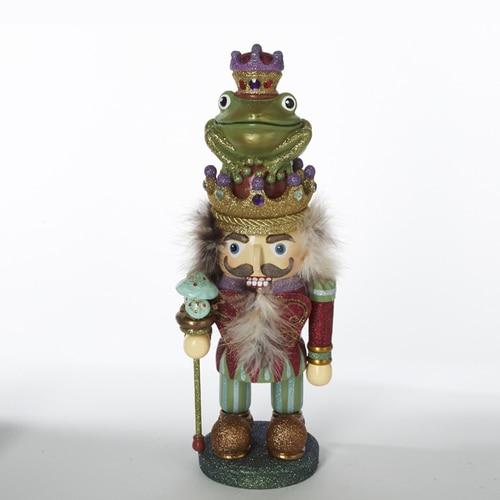 15" Hollywood Decorative Frog Prince Whimsical Wooden Christmas Nutcracker - 27198469