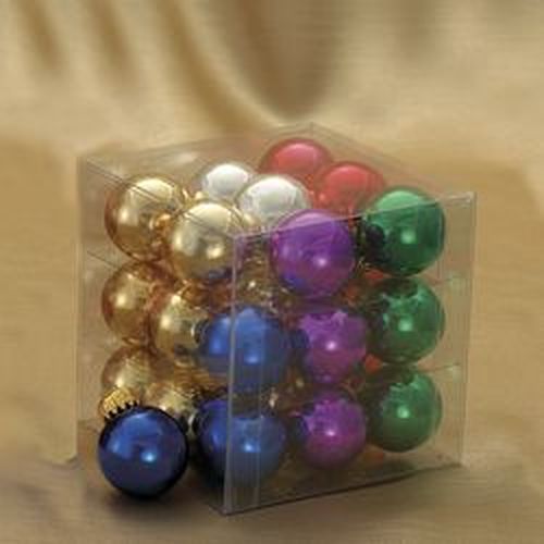1296-Piece Shiny Multi-Colored Mini Glass Ball Christmas Ornament Set 1" - 10578193