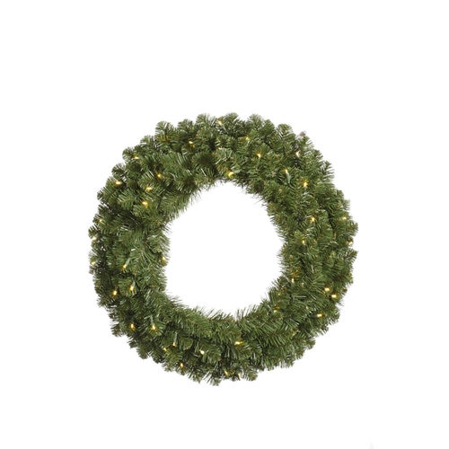 10 Pre-Lit Grand Teton Artificial Christmas Wreath - Warm Clear LED Lights - 31089626