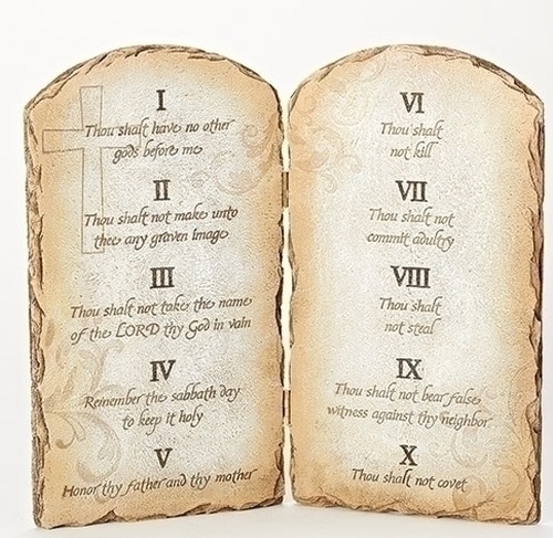 13.75" Joseph Studio 10 Commandments Table Plaque - 32626080