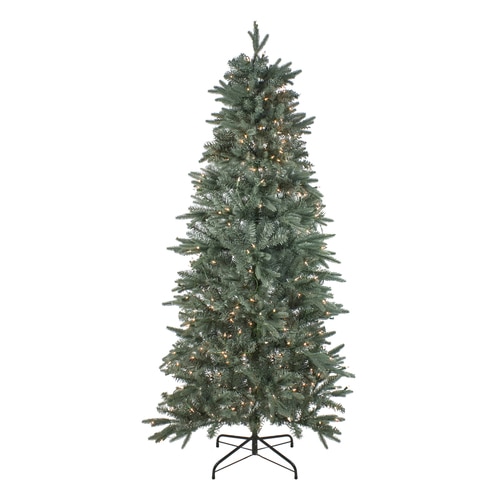 10 Pre-Lit Washington Frasier Fir Slim Artificial Christmas Tree - Clear Lights - 31451090