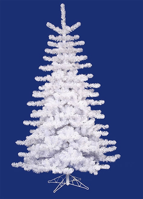 14 Crystal White Slim Artificial Christmas Tree - Unlit - 11265227