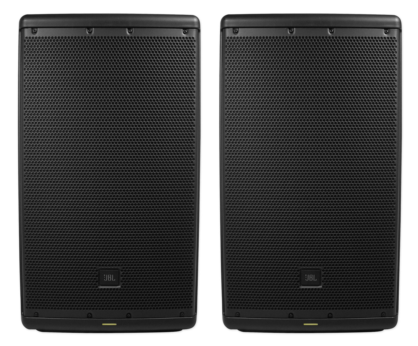 (2) JBL EON612 12" 2000 Watt Powered Active 2-Way DJ PA Speakers w/ Bluetooth