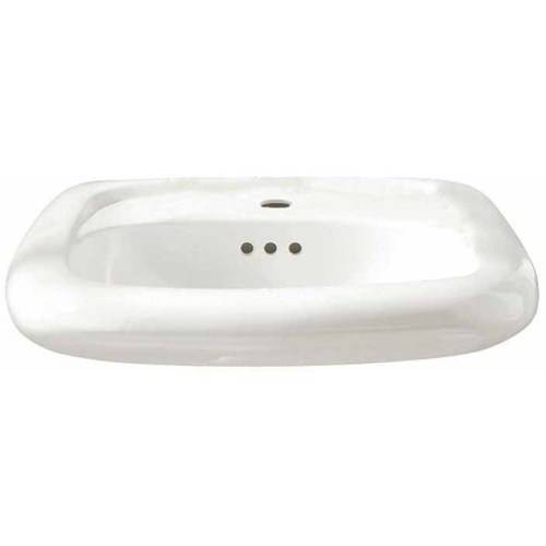 0955.001EC.020 Murro Wall Mounted Lavatory with Single Faucet Hole and Everclean Surface, White