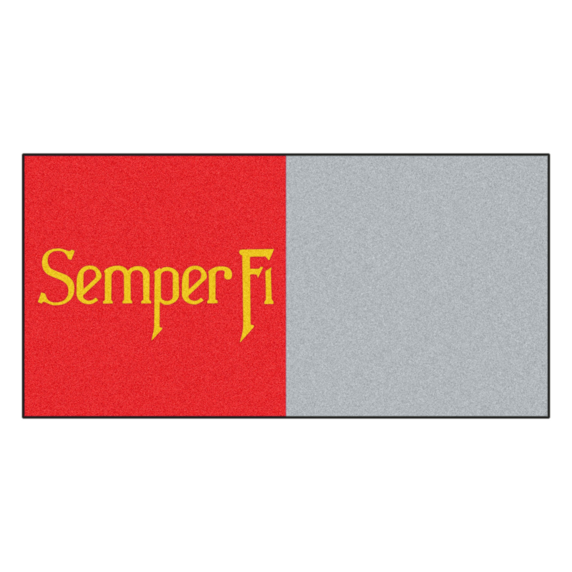 15710 Fanmats MIL U.S. Marines 18 Inch x 18 Inch Nylon Face Smooth recycled backing Team Carpet Flooring Tiles