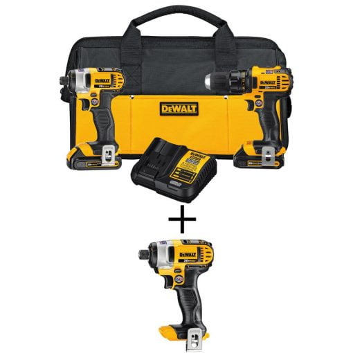 DEWALT 20-Volt MAX Lithium-Ion Cordless Drill/Driver & 1/4 in. Impact Driver Combo Kit (2-Tool) w/ (2) 20-Volt Batteries 1.5Ah