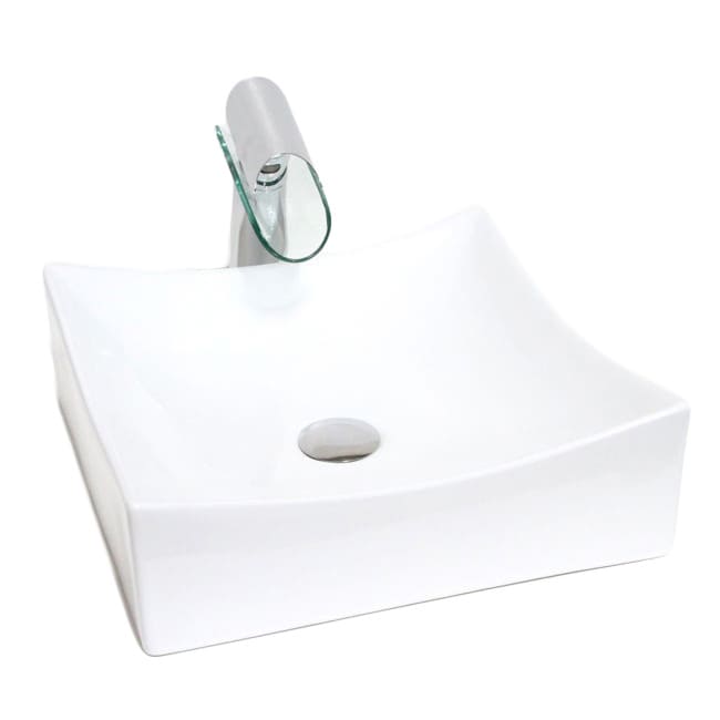 15-1/2" Rectangular Slope Shape Vessel Sink 15.5" European Style Rectangular Shape Porcelain Ceramic Bathroom Vessel Sink