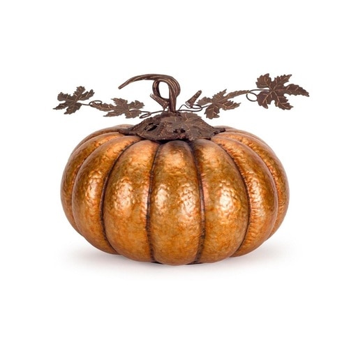 15.5" Brown and Bronze Colored Thanksgiving Tabletop Artificial Pumpkin - 32791938