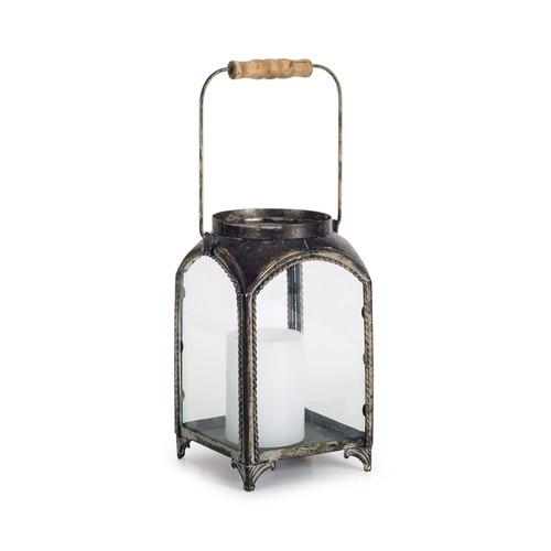 10" Metal Copper Table Top Lantern - 33390053