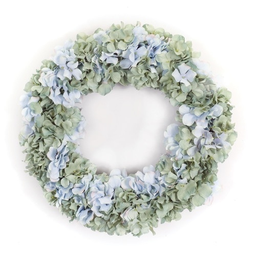 17" Nearly Natural Hydrangea Wreath - 33390059