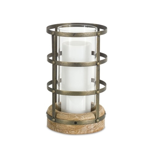 10" Metal Framed Candle Holder - 33390202