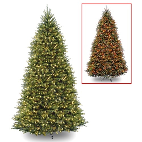 12’ Pre-Lit Dunhill Fir Artificial Christmas Tree – Multi-Color/Warm White LED Lights - 33367814