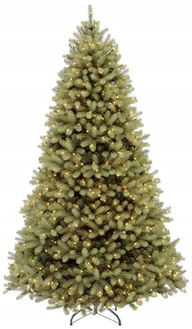 10’ Pre-Lit Downswept Douglas Fir Artificial Christmas Tree – Warm Clear LED Lights - 31423117