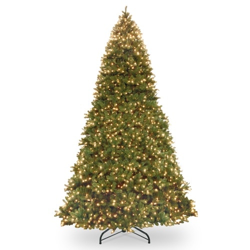 14’ Pre-Lit Downswept Douglas Fir Artificial Christmas Tree – Dual Color LED Lights - 33368402