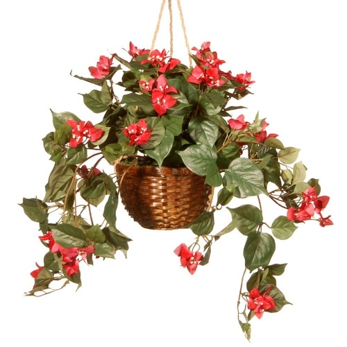 13” Hanging Artificial Flower in Basket - 33367856