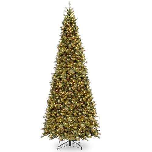 12’ Pre-Lit Tiffany Fir Artificial Christmas Tree - Clear Lights - 33368156
