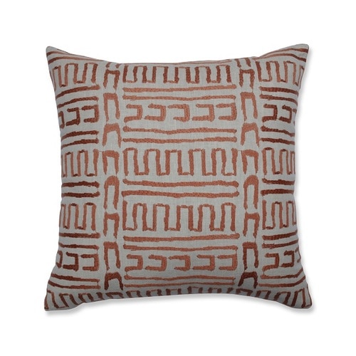 18 ”Rosewood & Grey Reversible Pattern Throw Pillow - 32923129