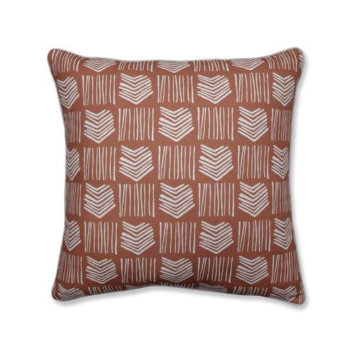 16" Beige and White Aero Shaft Accent Indoor Throw Pillow - 32923114