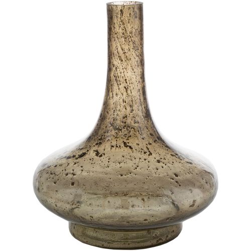 17.5" Brown Contemporary Style Glass Decorative Vase - 33440589