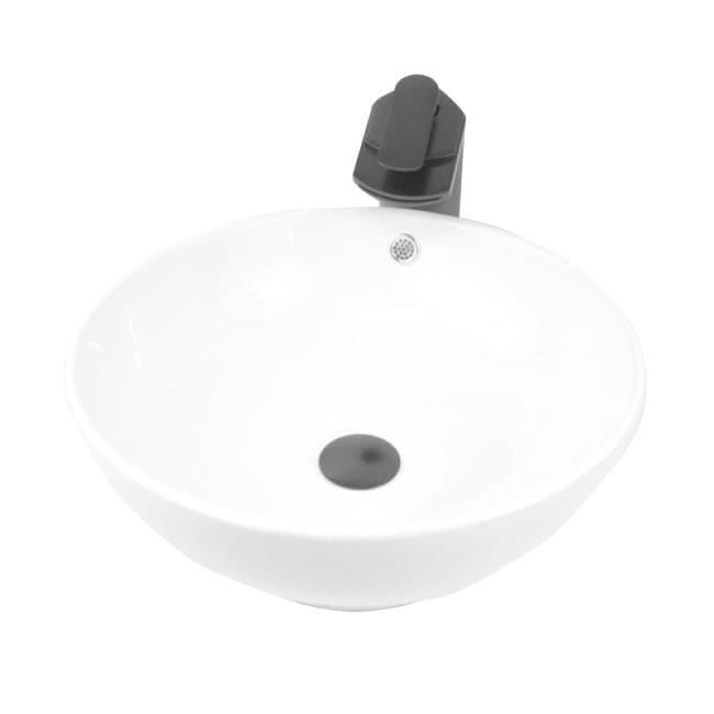 16-1/2 inch Round Shape Vessel Sink European Style Round Circular 16-1/2-inch Porcelain Ceramic Bathroom Vessel Sink
