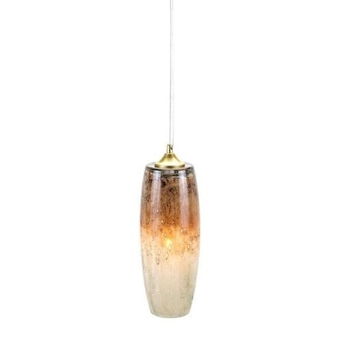 16" Brown and Ivory White with Distressed Finish Glass Pendant Light - 32823012