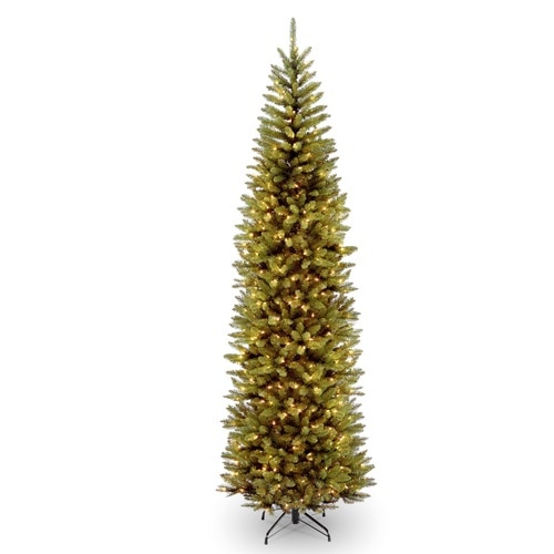 10’ Pre-lit Kingswood Fir Pencil Artificial Christmas Tree – Clear Lights - 33368189