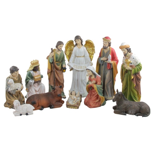 11-Pc. Traditional Religious Christmas Nativity Set with Removable Baby Jesus 19.5” - 32913464