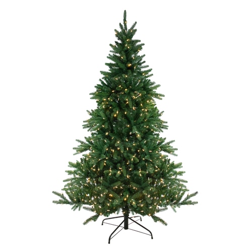 12 Pre-Lit LED Instant Connect Noble Fir Artificial Christmas Tree - Dual Lights - 32915561