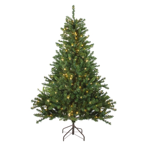 10 Pre-Lit Canadian Pine Artificial Christmas Tree - Clear Candlelight LED Lights - 32913267