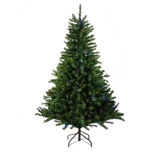 10 Pre-Lit Canadian Pine Artificial Christmas Tree - Multi LED Lights - 32913268