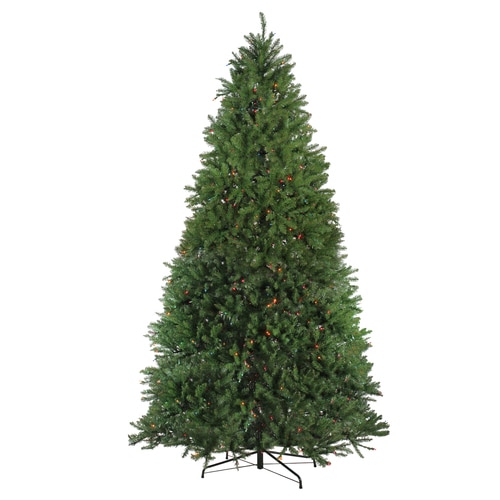 10 Pre-Lit Northern Pine Full Artificial Christmas Tree - Multi Lights - 31450597