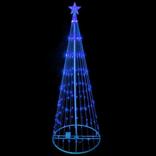 12 Blue LED Lighted Show Cone Christmas Tree Outdoor Decoration - 32912662