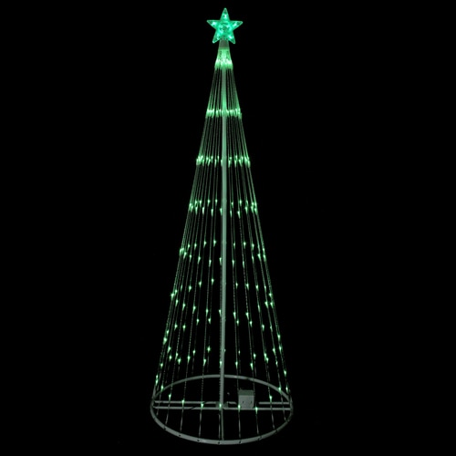 12 Green LED Lighted Show Cone Christmas Tree Outdoor Decoration - 32912663
