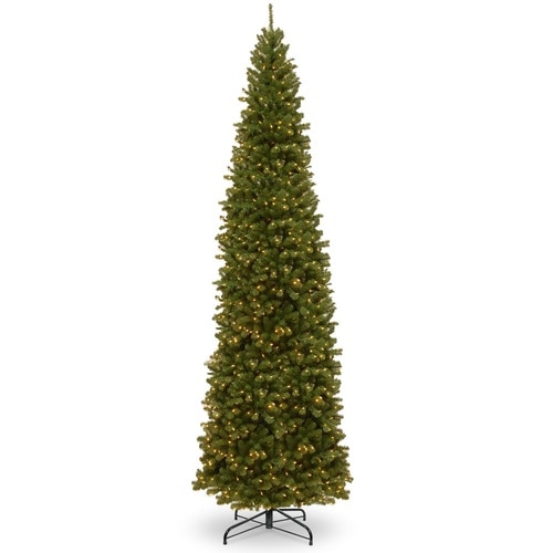 12’ Pre-lit North Valley Spruce Pencil Artificial Christmas Tree – Clear Lights - 33368351