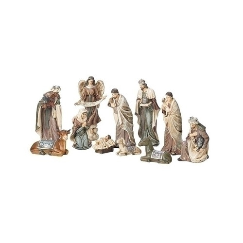 11 Piece Holy Family Nativity with Animals Table Top Figurine Set 3.5” - 33387679