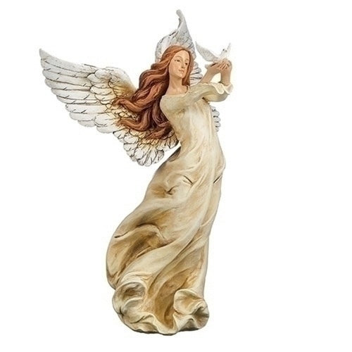 10” Amazing Grace Angel Holding a Dove - 33387809