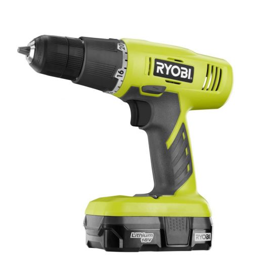 Ryobi 18-Volt ONE+ Lithium-Ion Cordless 3/8 in. Drill/Driver Kit with 1.3 Ah Battery and Charger