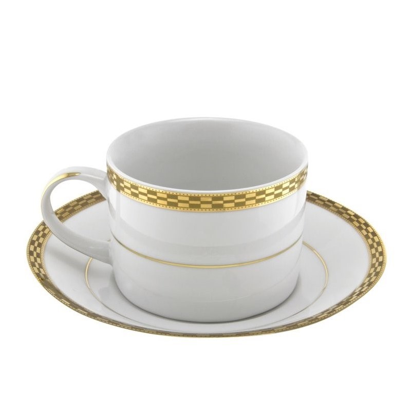10 Strawberry Street Athens Cup and Saucer (Set of 6)