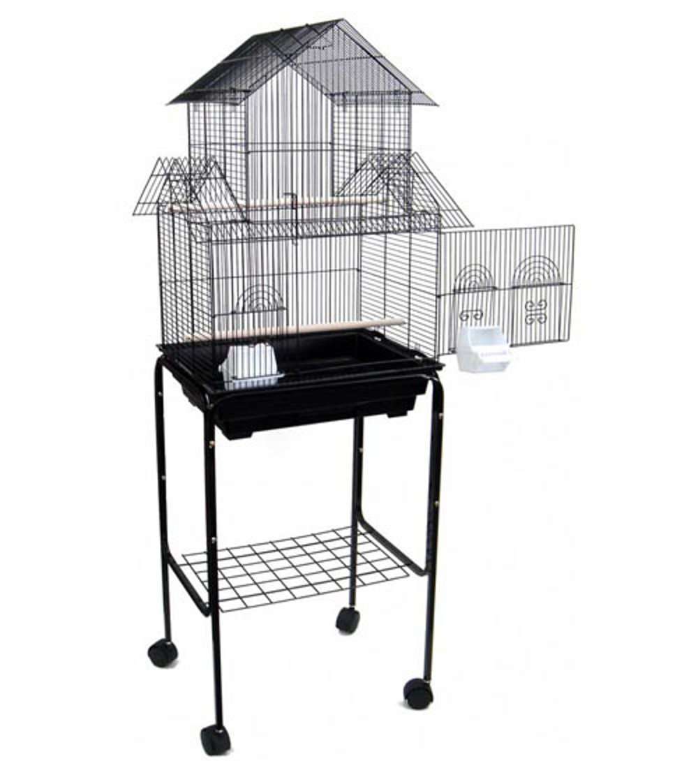 Yml Group Black Bar Spacing Pagoda Small Bird Cage With Stand Hotflashsale 9978