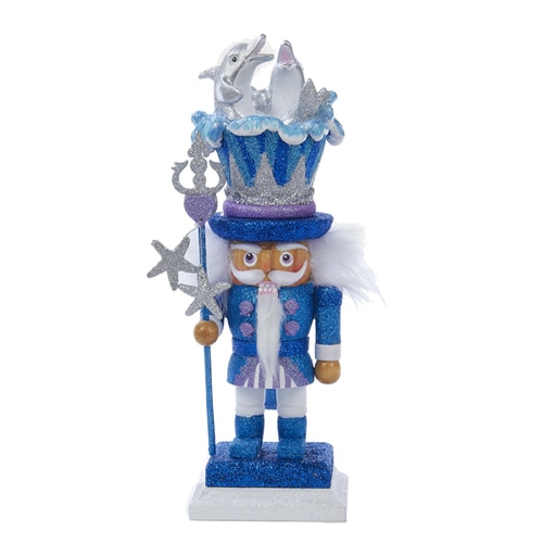 12" Under The Sea Nutcracker with Dolphin Hat Christmas Decoration - 31574898
