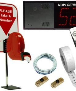 B004GEXQJI 2-Digit Take A Number VoiceBox System with Counter Top Dispenser