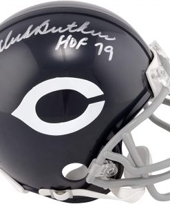 B007G65BZK Dick Butkus Chicago Bears Autographed Mini Helmet with ''HOF 79'' Inscription - Autographed NFL Mini Helmets