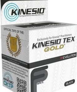 B001VNGSUQ Kinesio Tex Gold Tape - 2" W x 16.4' L - Extra Water Resistant - 6 Roll Box - Black