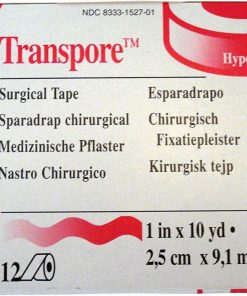 B001I0L1J0 Units Per Case 120 3M Transpore Surgical Tape 1" x 10 yds 3M 15271 12 tapes