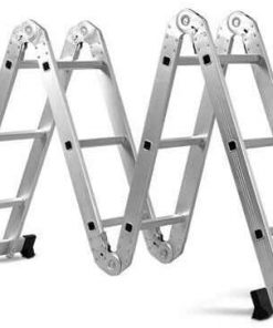 B08SKYNG2D Non/Brand 12.5' 12-Step Multi Purpose Aluminum Folding Scaffold Ladder