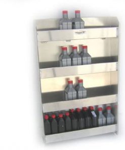 B006NPLGHM Pit Posse 441 Oil Storage Aluminum Cabinet Shelf Holder Shop Garage Cargo Trailer Organizer