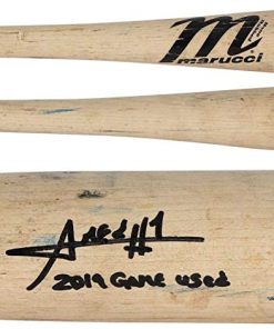 B08RWPPGT2 Amed Rosario New York Mets Autographed Game-Used Natural Marucci Broken Bat from the 2019 MLB Season with"2019 Game Used" Inscription - MLB Autographed Game Used Bats